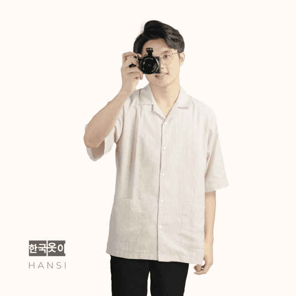 Han Stripe Shirt - Khaki - Image 4