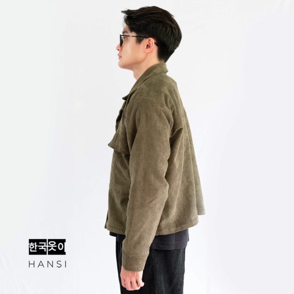 Heetea Corduroy Jacket - Olive - Image 3