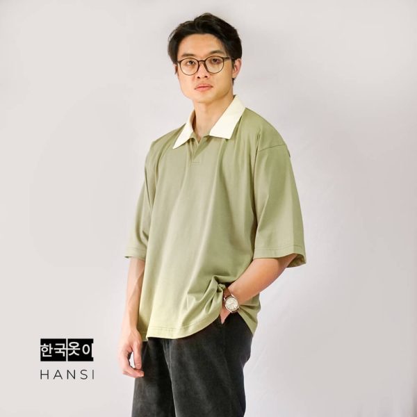 Jun Oversize Polo - Sage - Image 2