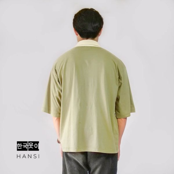 Jun Oversize Polo - Sage - Image 3