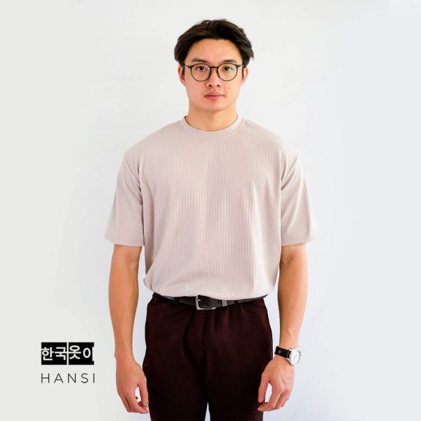 Shin Knit Tee - Beige