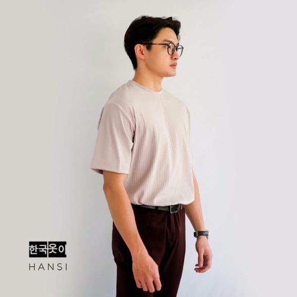 Shin Knit Tee - Beige - Image 2