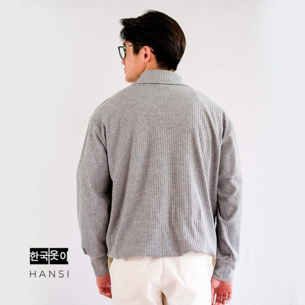 Yoo Halfzip Sweater - Misty Grey - Image 3