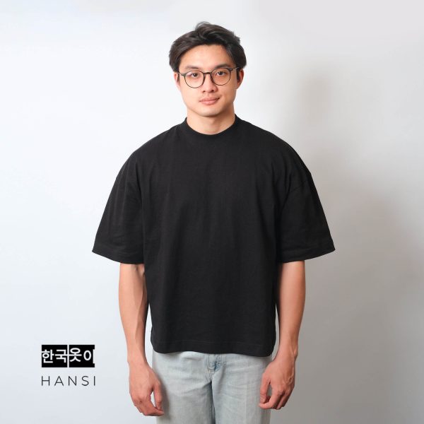 Hansi Boxy Tee - Solid Black