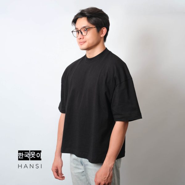 Hansi Boxy Tee - Solid Black - Image 2