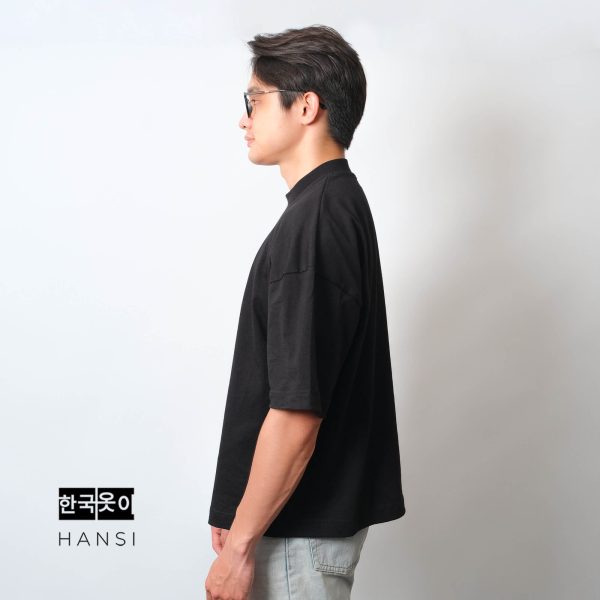 Hansi Boxy Tee - Solid Black - Image 3