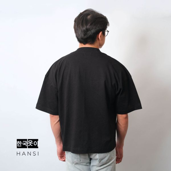 Hansi Boxy Tee - Solid Black - Image 5