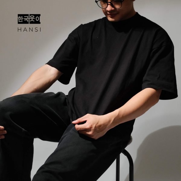 Hansi Boxy Tee - Solid Black - Image 6