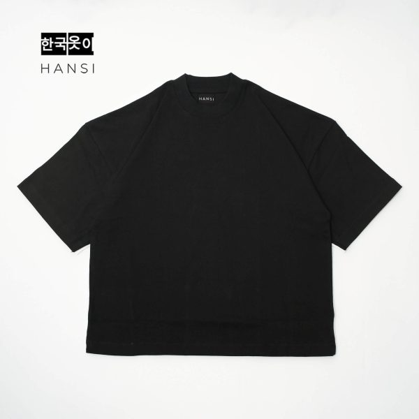 Hansi Boxy Tee - Solid Black - Image 7