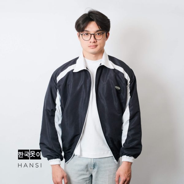 Hwarang Retro Jacket - Navy White - Image 2