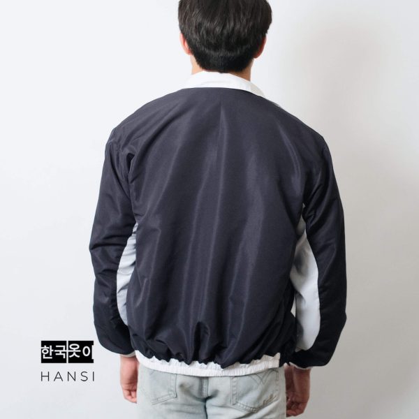 Hwarang Retro Jacket - Navy White - Image 4