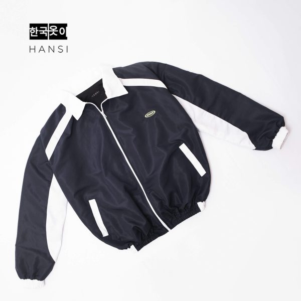 Hwarang Retro Jacket - Navy White - Image 6