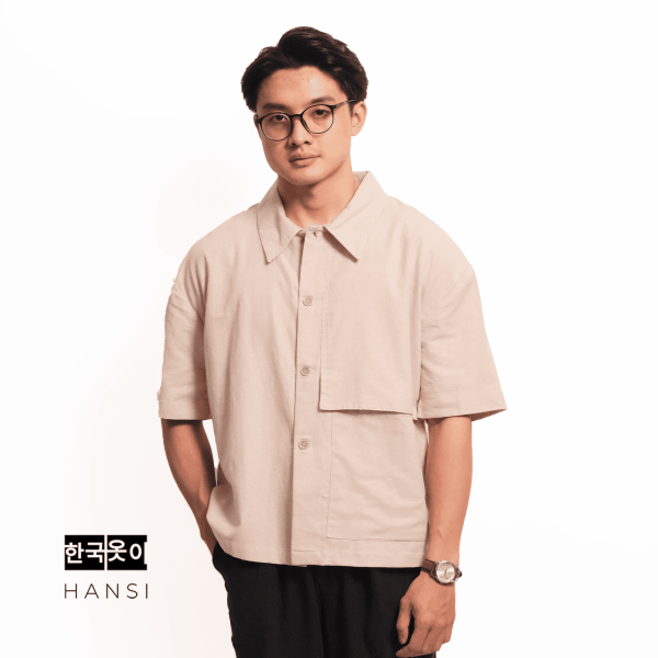 Dawon Boxy Linen Shirt - Beige