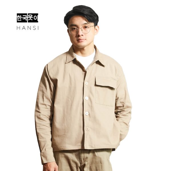 Seojin Twill Overshirt - Brown